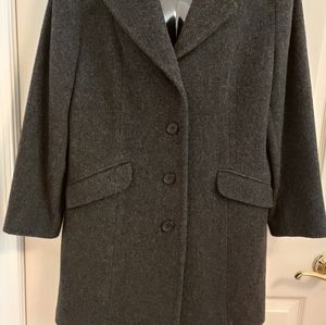 Women's wool overcoat dark grey, 10P, Worthington